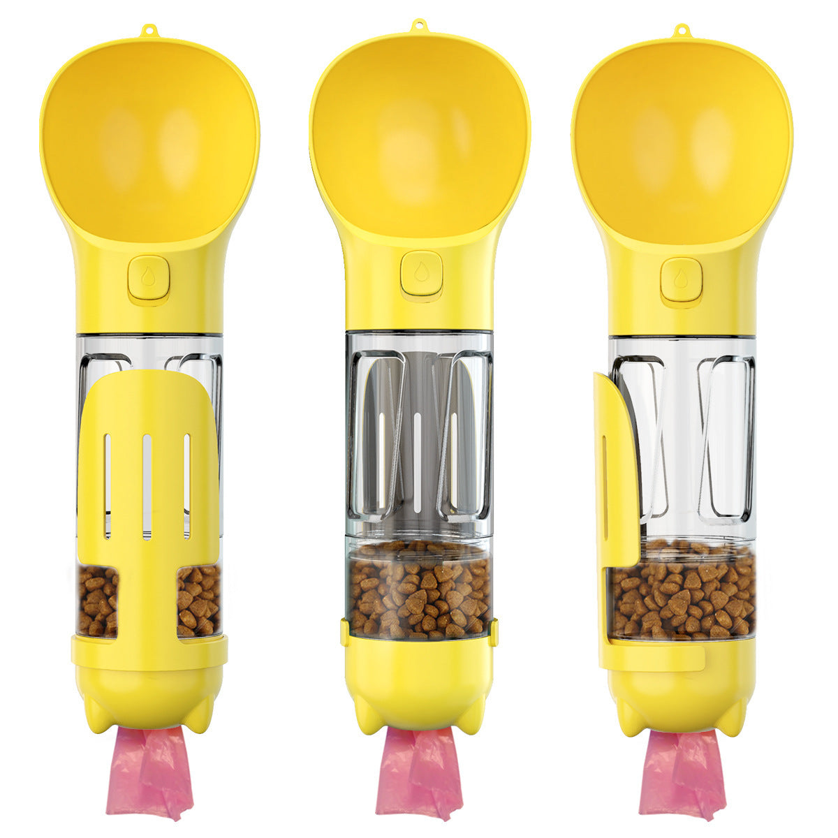 đ„€ Gourde 3âenâ1 âAquaPoopâ â Eau, Snacks & Sachets, en balade